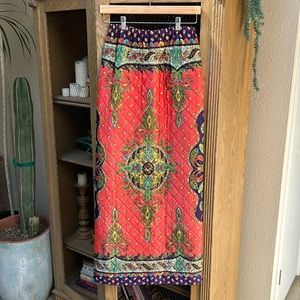 Vintage Handmade Quilted Maxi Skirt